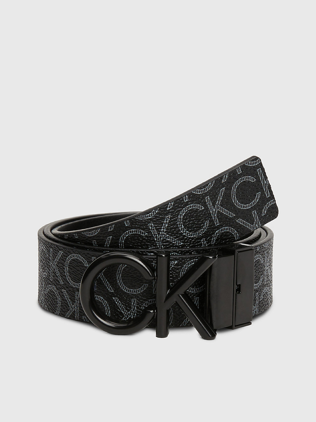 BLACK CLASSIC MONO Recycled Reversible Logo Belt undefined men Calvin Klein