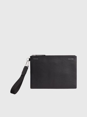  leather pouch for men calvin klein