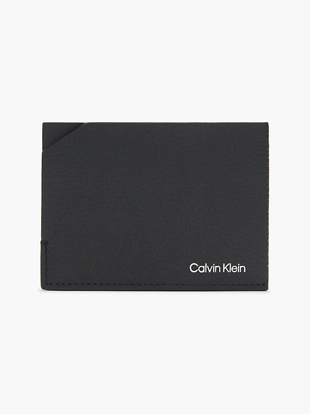 CK BLACK Leather Cardholder for men CALVIN KLEIN