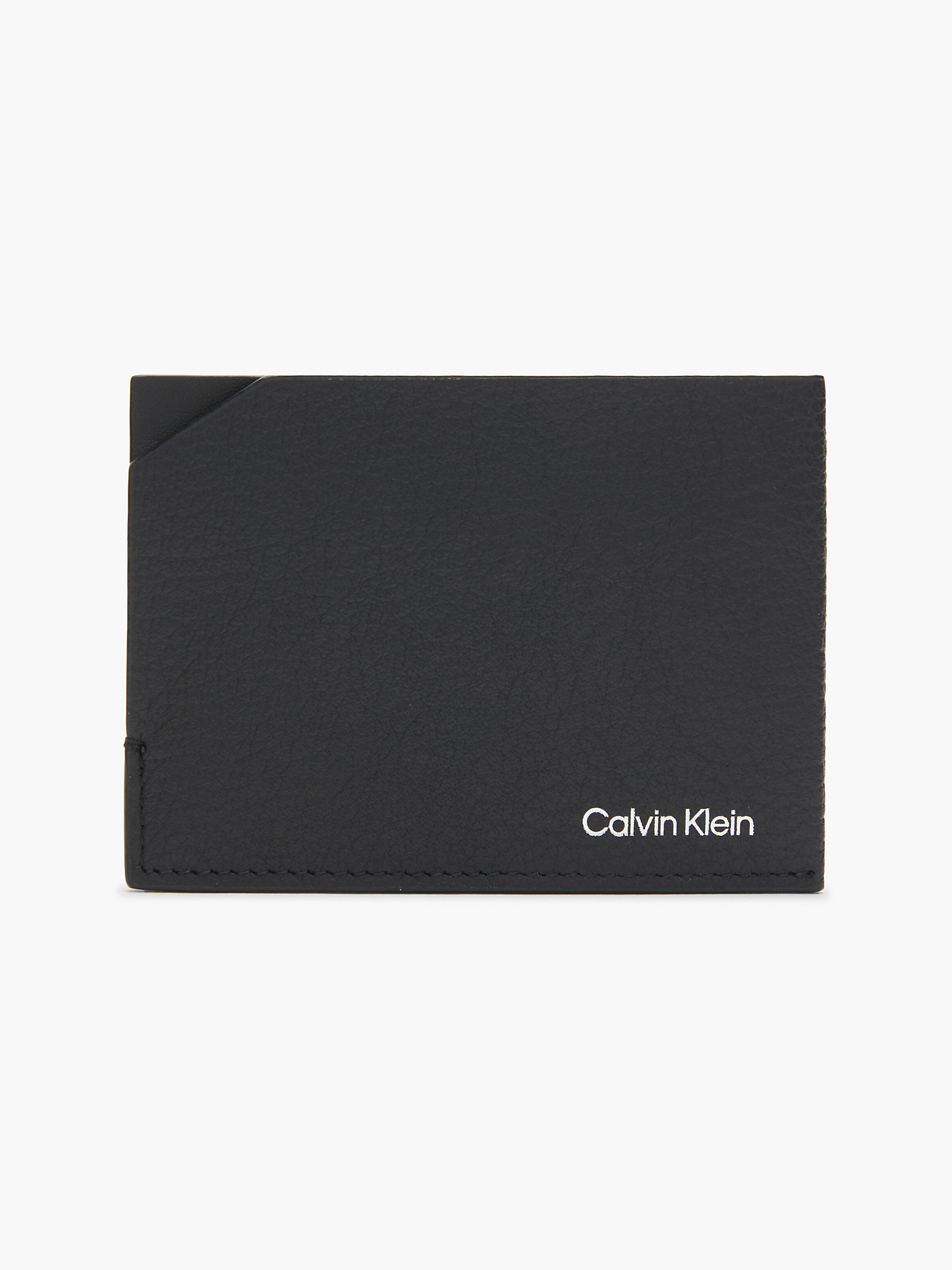 CK Black Leather Cardholder undefined men Calvin Klein
