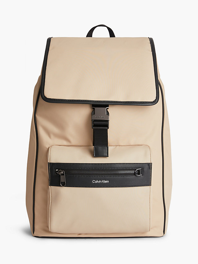 Travertine Recycled Business Backpack undefined men Calvin Klein