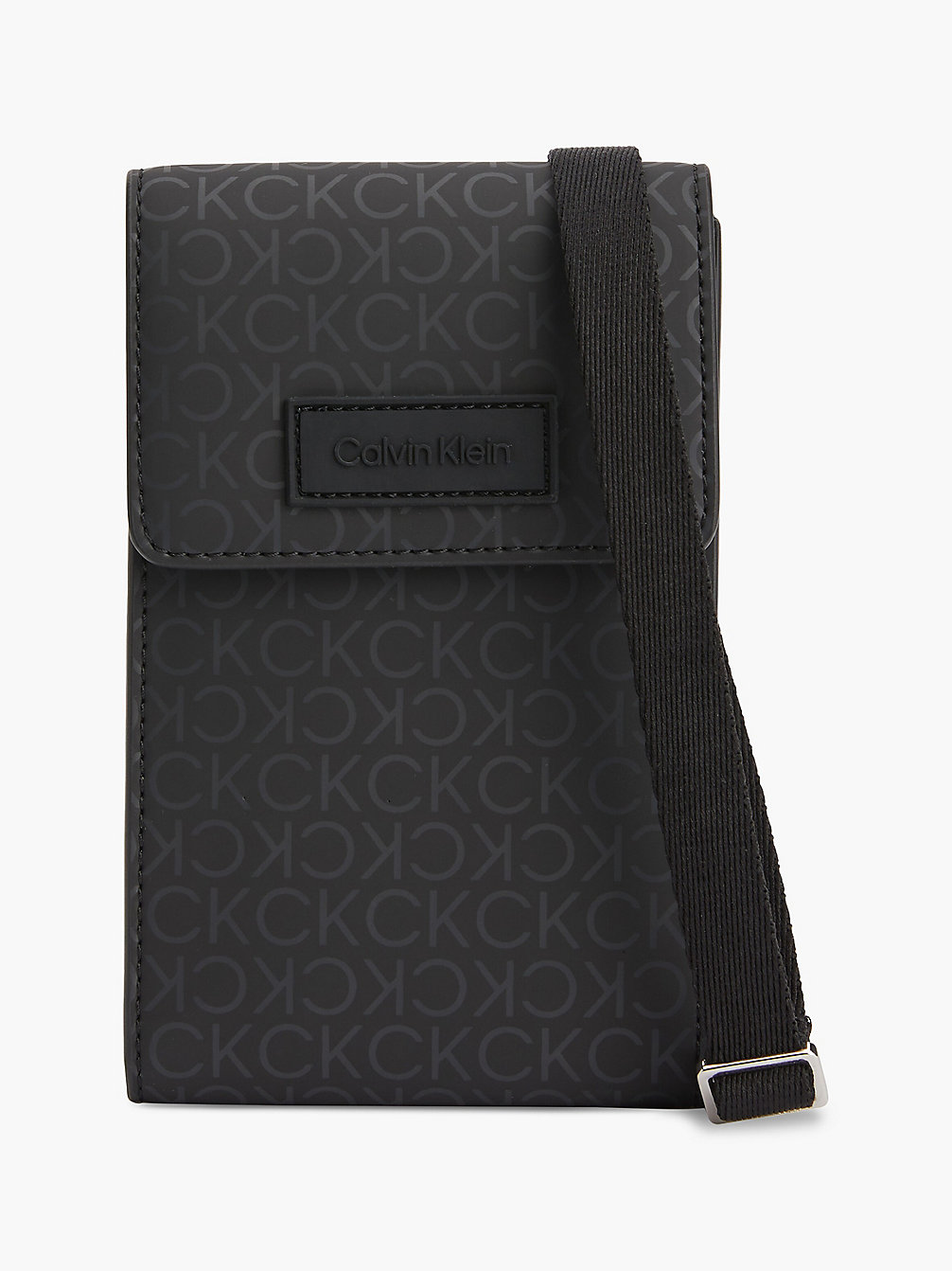 BLACK UV MONO Logo Crossbody Phone Bag undefined men Calvin Klein