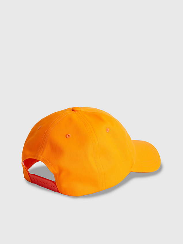 orange cotton logo cap for men calvin klein jeans