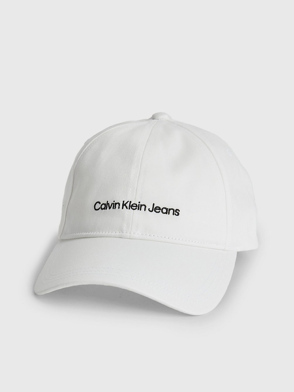 BRIGHT WHITE Organic Cotton Logo Cap undefined men Calvin Klein