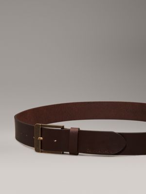 turkish coffee leather belt for men calvin klein jeans