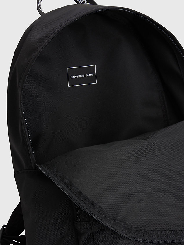 black recycled round backpack for men calvin klein jeans