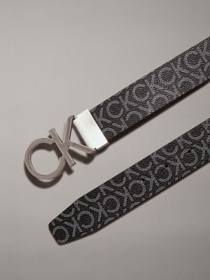 black monogram reversible logo belt for men calvin klein