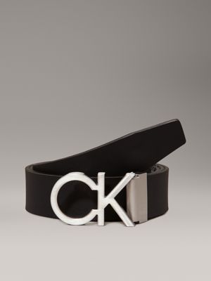 black monogram reversible logo belt for men calvin klein