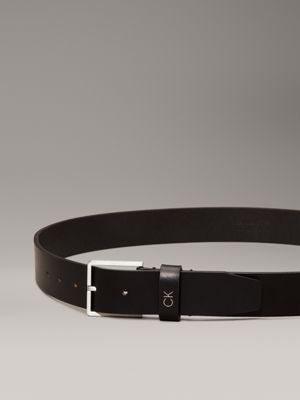 ck black leather belt for men calvin klein