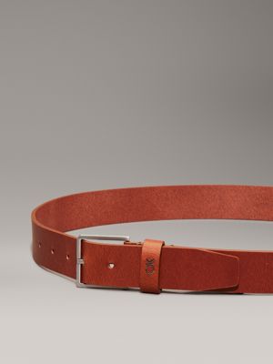 cognac leather belt for men calvin klein