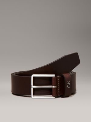 brown leather belt for men calvin klein