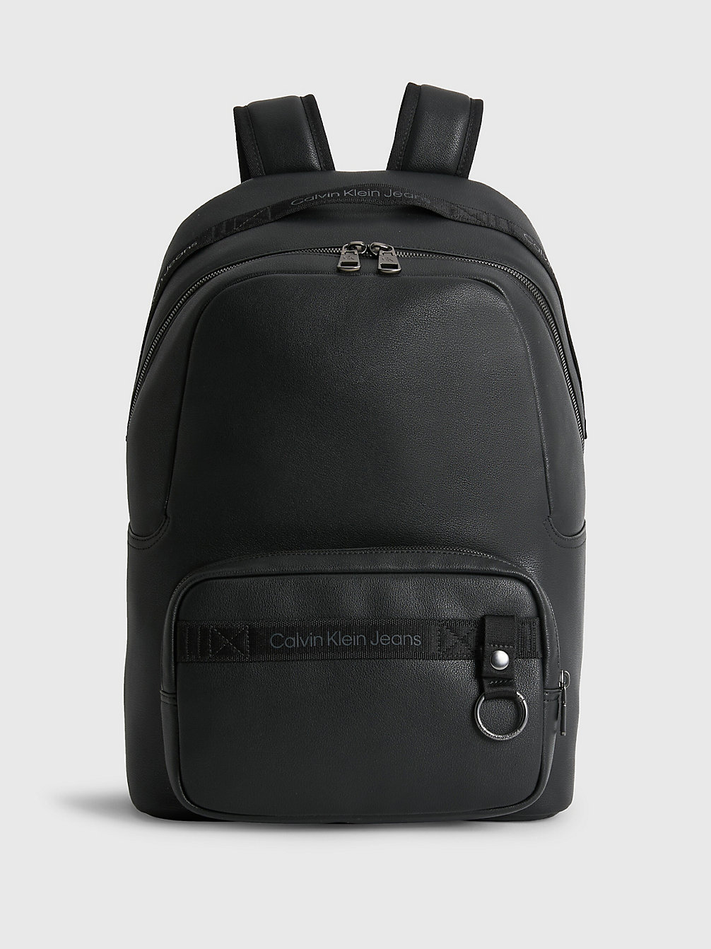 BLACK Round Backpack undefined men Calvin Klein