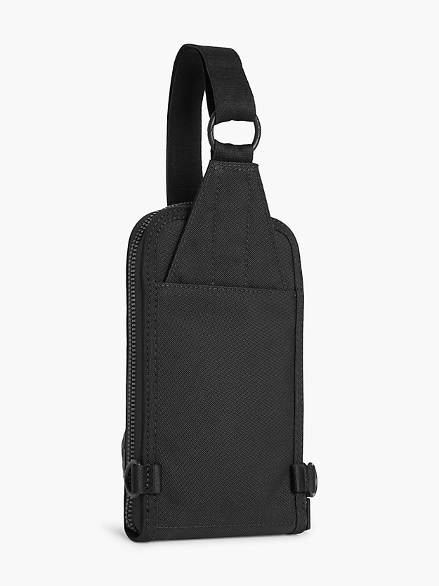 BLACK Recycled Crossbody Phone Pouch for men CALVIN KLEIN JEANS