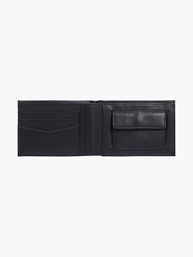 BLACK Leather Billfold Wallet for men CALVIN KLEIN JEANS