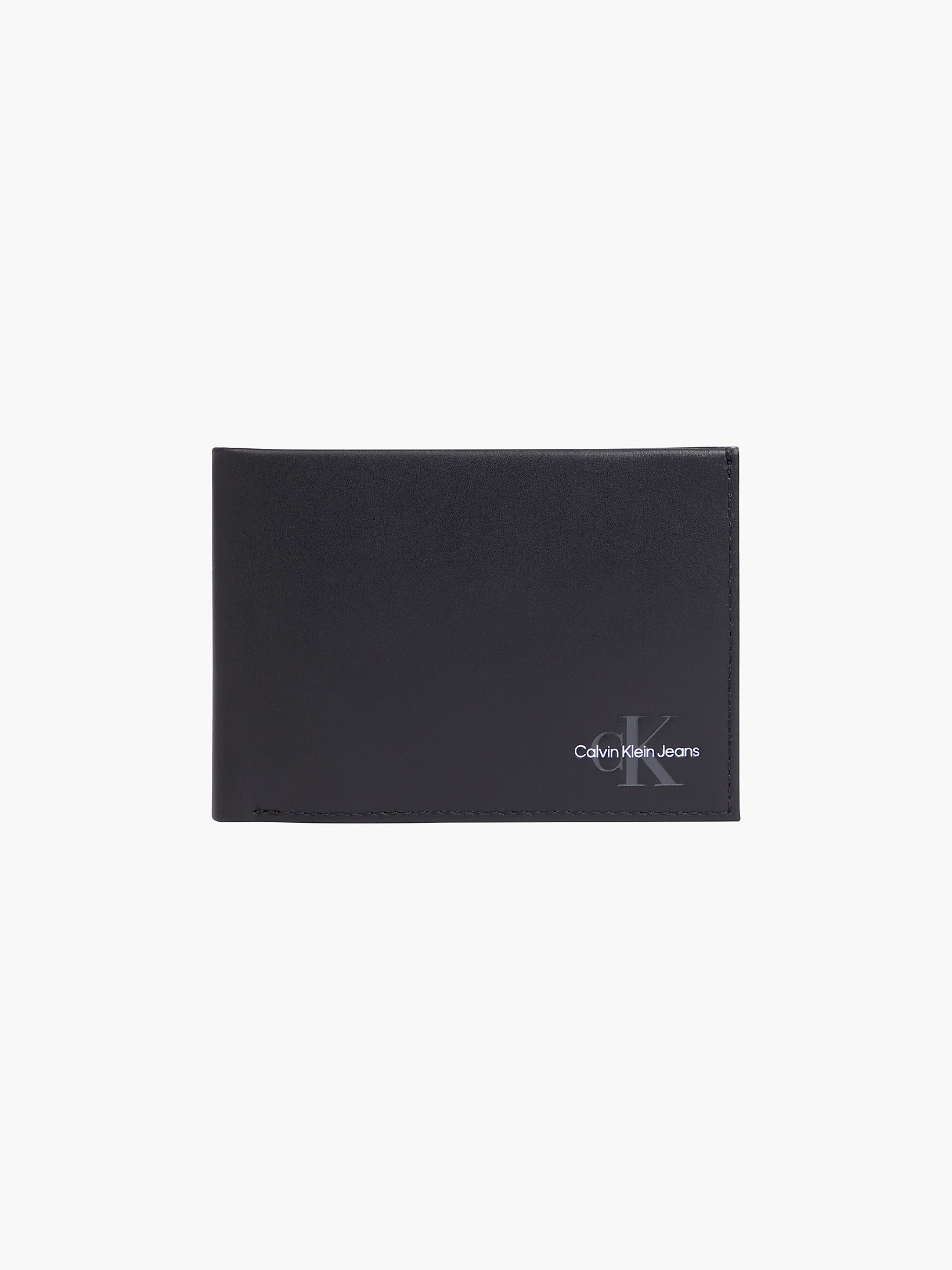 Black Leather Billfold Wallet undefined men Calvin Klein