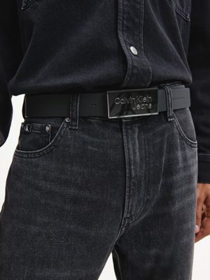 Leather Plaque Buckle Belt Calvin Klein® | K50K510161BDS