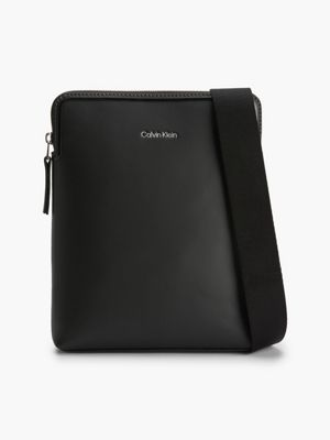  recycled vegan leather crossbody bag for men calvin klein