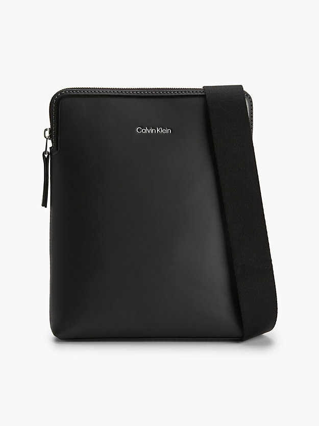 CK BLACK Recycled Vegan Leather Crossbody Bag for men CALVIN KLEIN