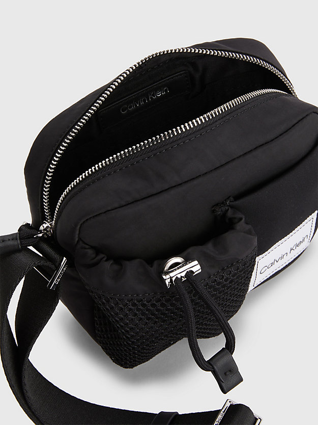 CK BLACK Recycled Nylon Reporter Bag for men CALVIN KLEIN