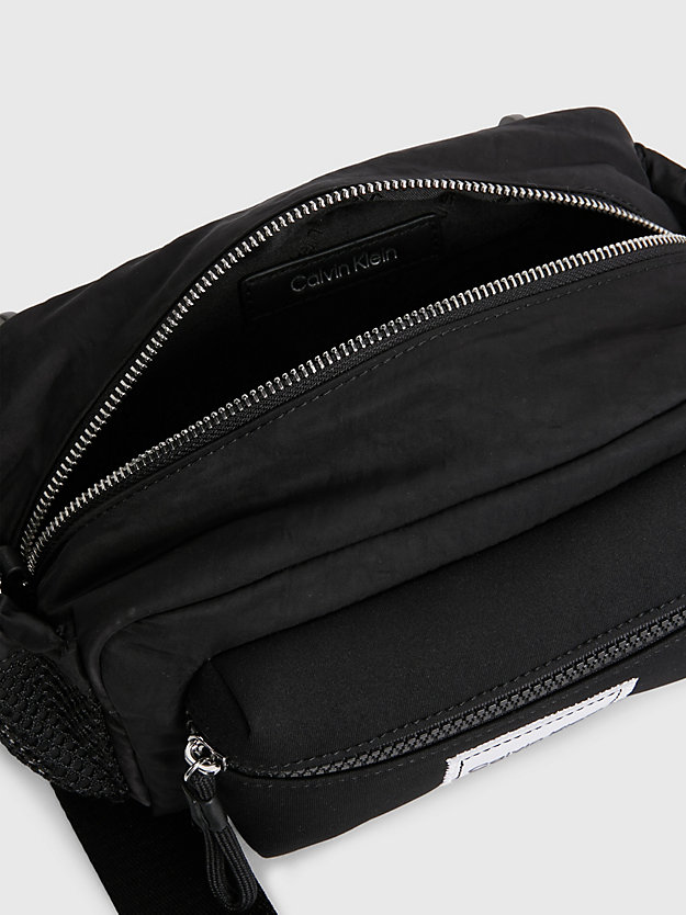 CK BLACK Recycled Nylon Convertible Crossbody Bag for men CALVIN KLEIN