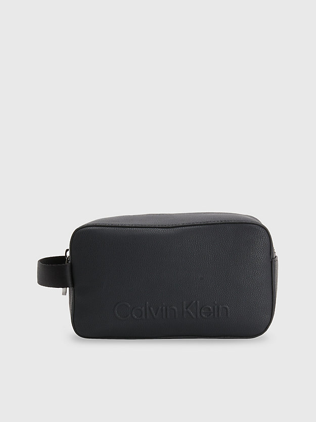 CK BLACK Recycled Wash Bag for men CALVIN KLEIN
