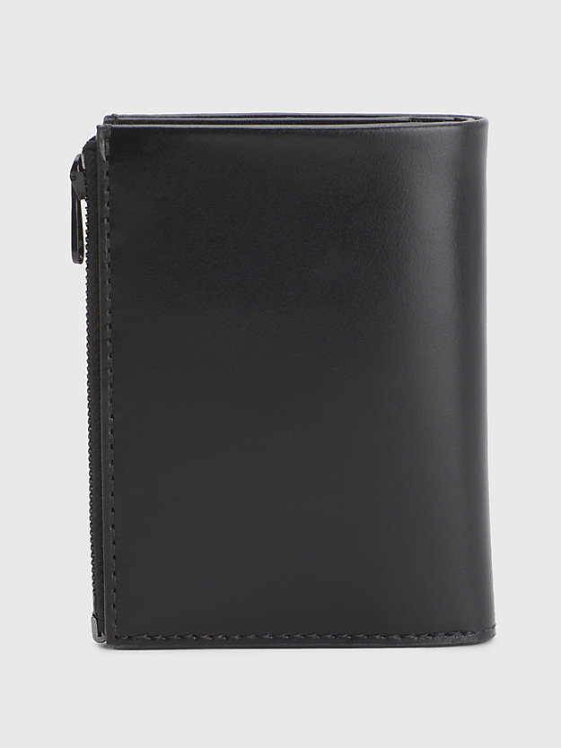 CK BLACK Portefeuille en cuir anti-RFID avec pochette à monnaie for hommes CALVIN KLEIN