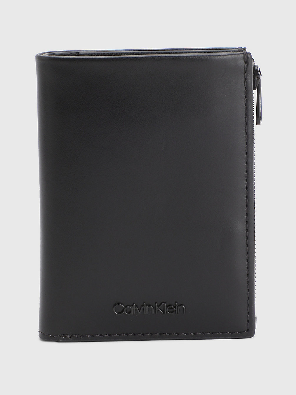CK BLACK Leather Rfid Wallet With Coin Pouch undefined men Calvin Klein