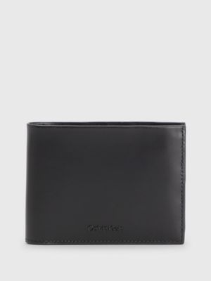 Leather RFID Trifold Wallet Calvin Klein® K50K510301BAX