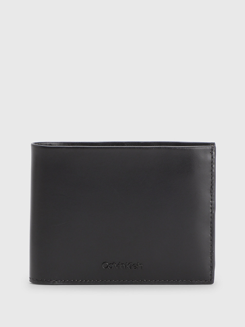 CK BLACK Leather Rfid Trifold Wallet undefined men Calvin Klein