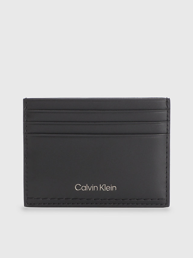 CK Black > Kartenetui Aus Leder > undefined Herren - Calvin Klein