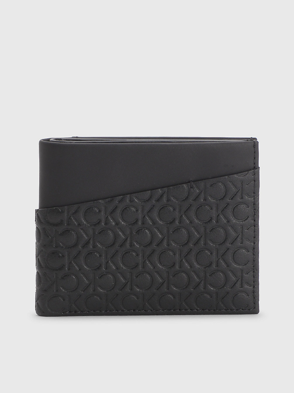 BLACK/TONAL MONO Leather Rfid Billfold Wallet undefined men Calvin Klein