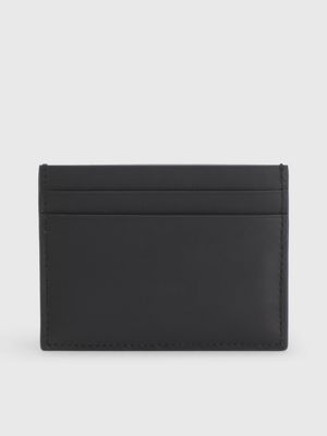 BLACK/TONAL MONO Leather Cardholder for men CALVIN KLEIN