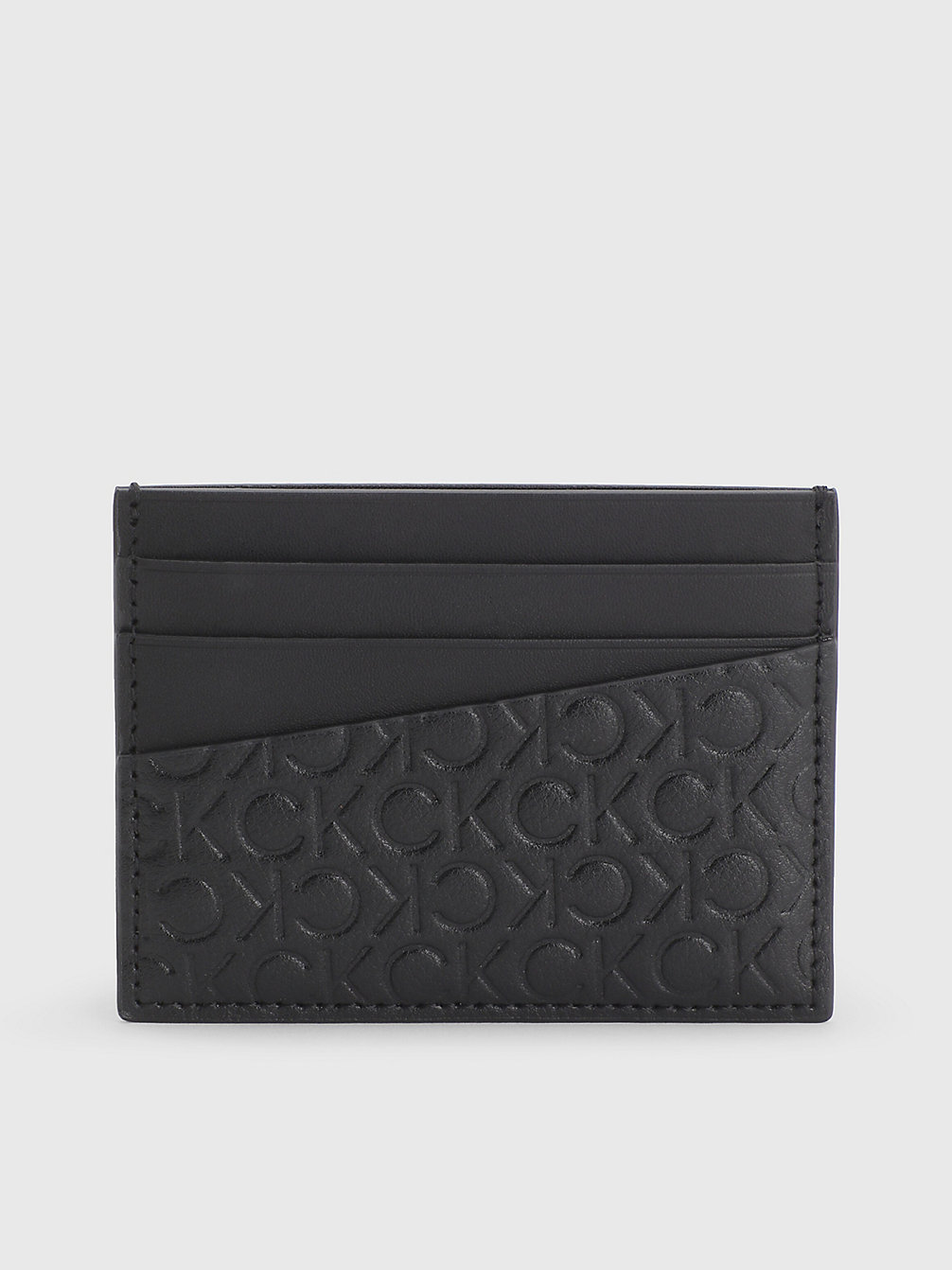 BLACK/TONAL MONO Leather Cardholder undefined men Calvin Klein