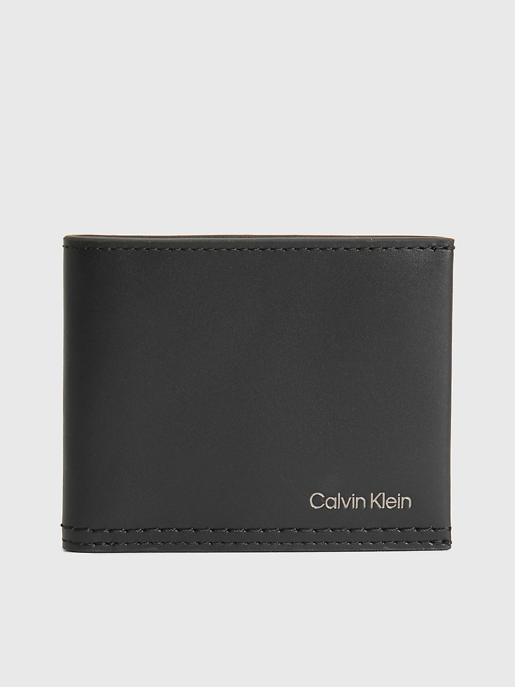CK BLACK Portefeuille Fin En Cuir Anti-Rfid undefined hommes Calvin Klein