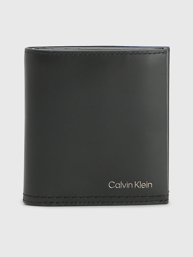 CK BLACK Cartera de piel con compartimento para billetes y monedero y RFID de hombre CALVIN KLEIN