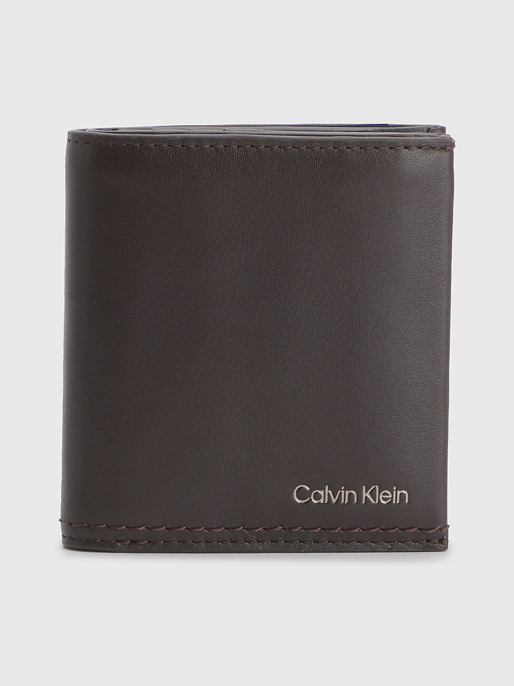 DARK BROWN Rfid-Portemonnaie Aus Leder undefined Herren Calvin Klein