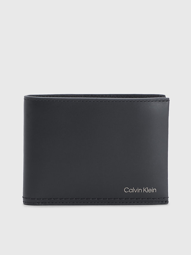 CK Black Leather Rfid Billfold Wallet undefined men Calvin Klein