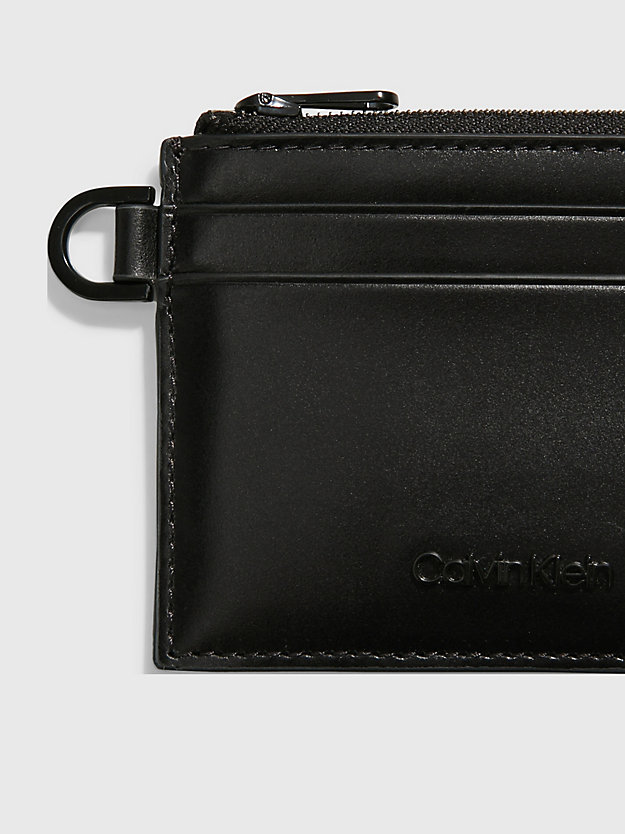 CK BLACK Leather RFID Cardholder for men CALVIN KLEIN