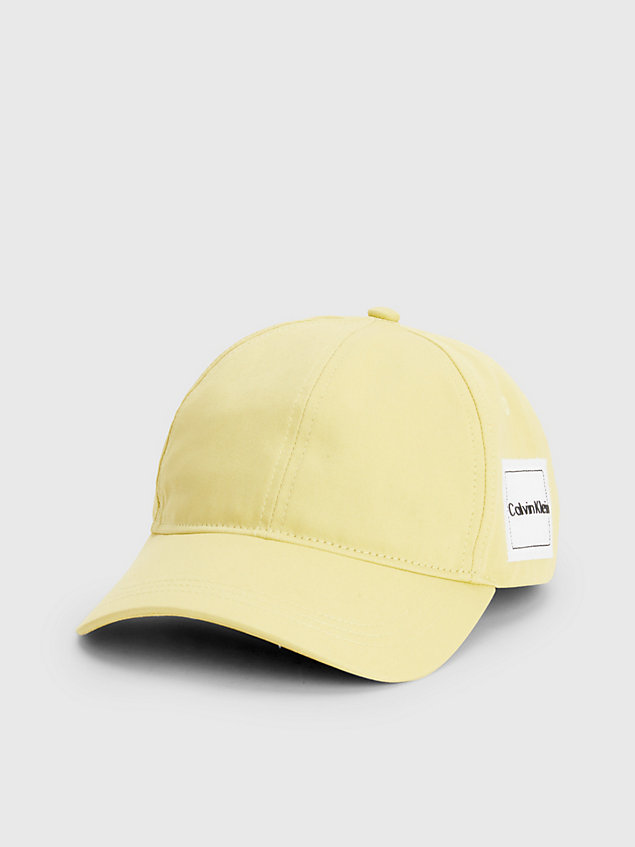 gorra de algodón orgánico con logo gold de hombre calvin klein