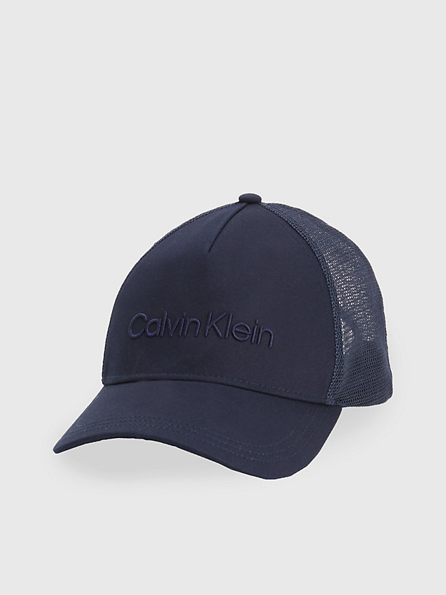 ck navy organic cotton trucker cap for men calvin klein