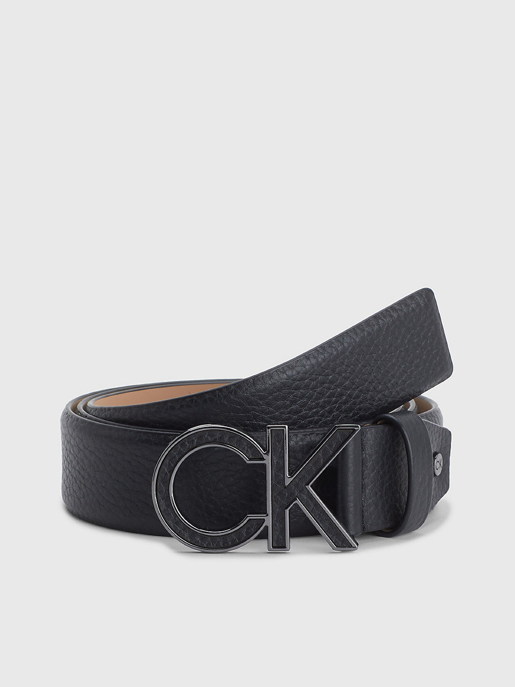 CK BLACK Ceinture En Cuir Avec Logo undefined hommes Calvin Klein