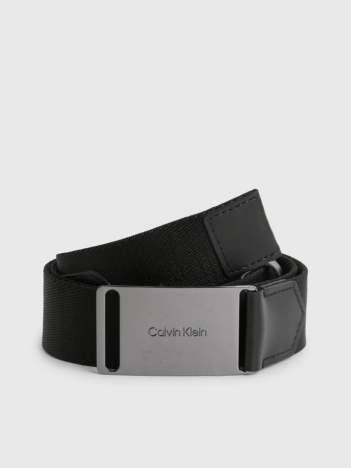 CK BLACK Webbing Plaque Belt for men CALVIN KLEIN