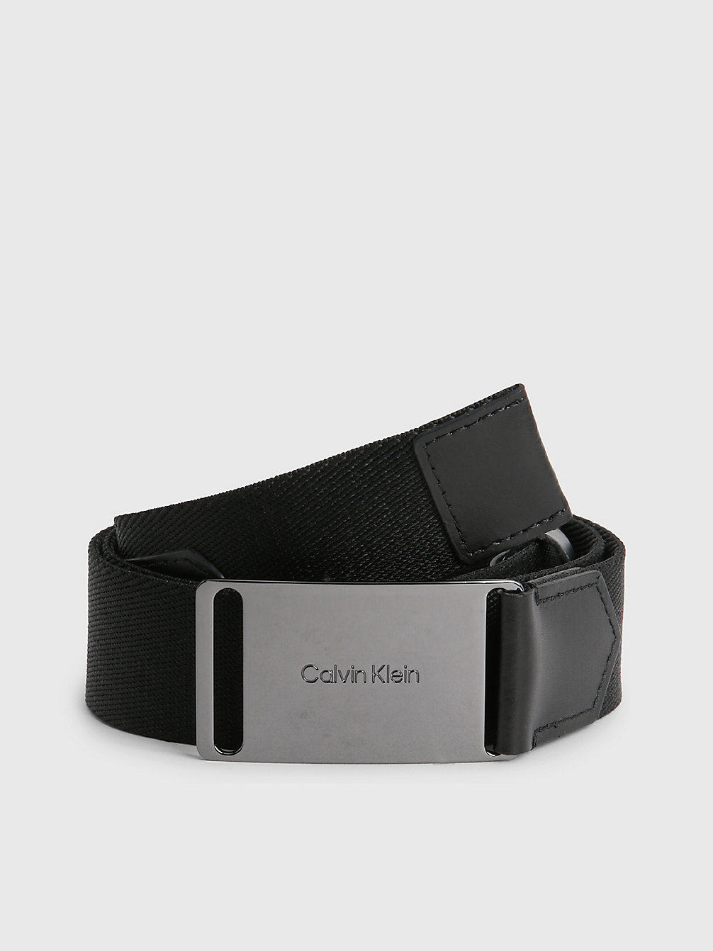 CK BLACK Gewebter Gürtel Mit Plakette undefined Herren Calvin Klein