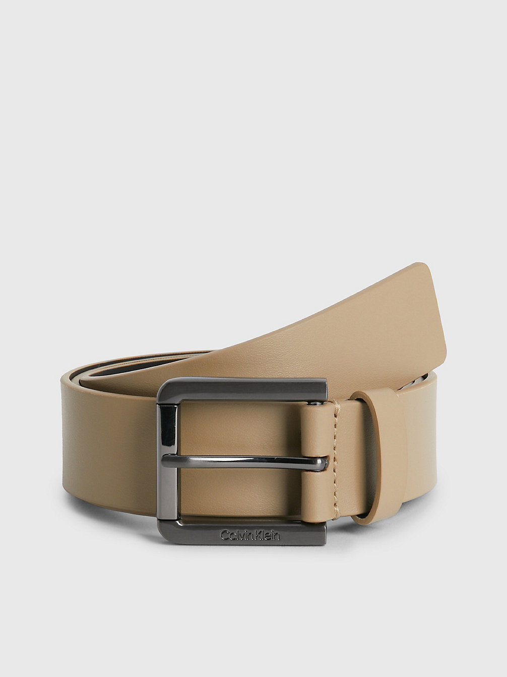 TRAVERTINE Leather Belt undefined men Calvin Klein