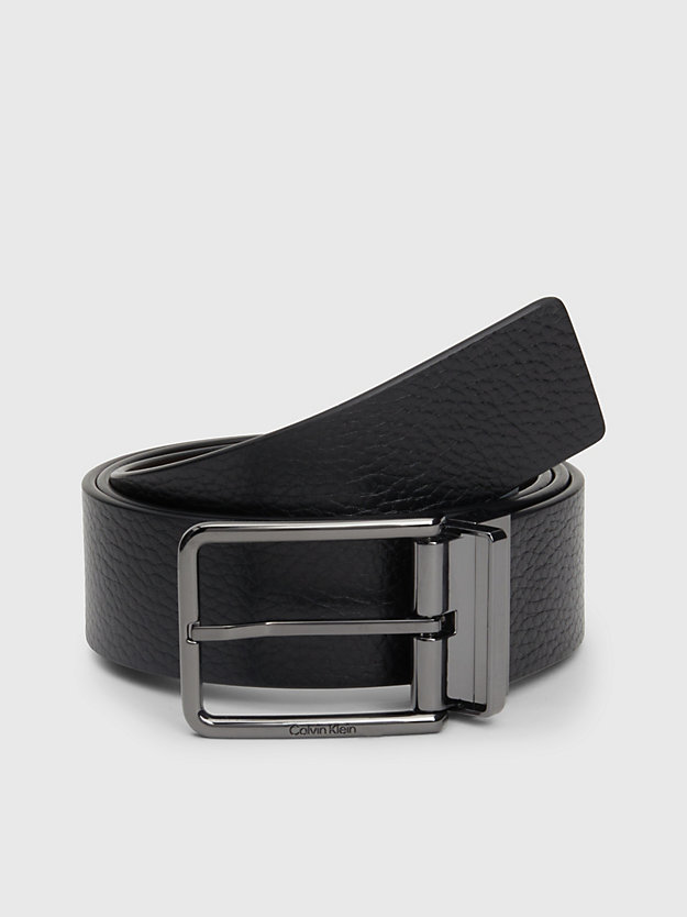 ck black /dk brown reversible leather belt for men calvin klein