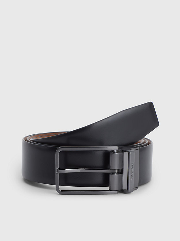 CK BLACK/TAN Reversible Leather Belt for men CALVIN KLEIN