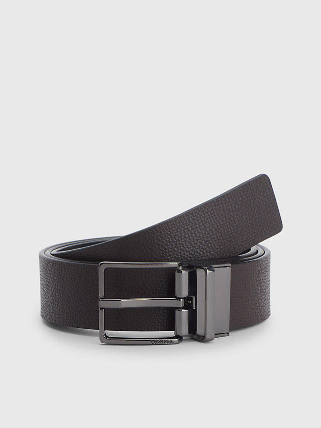 CK Black /Dk Brown Reversible Leather Belt undefined men Calvin Klein