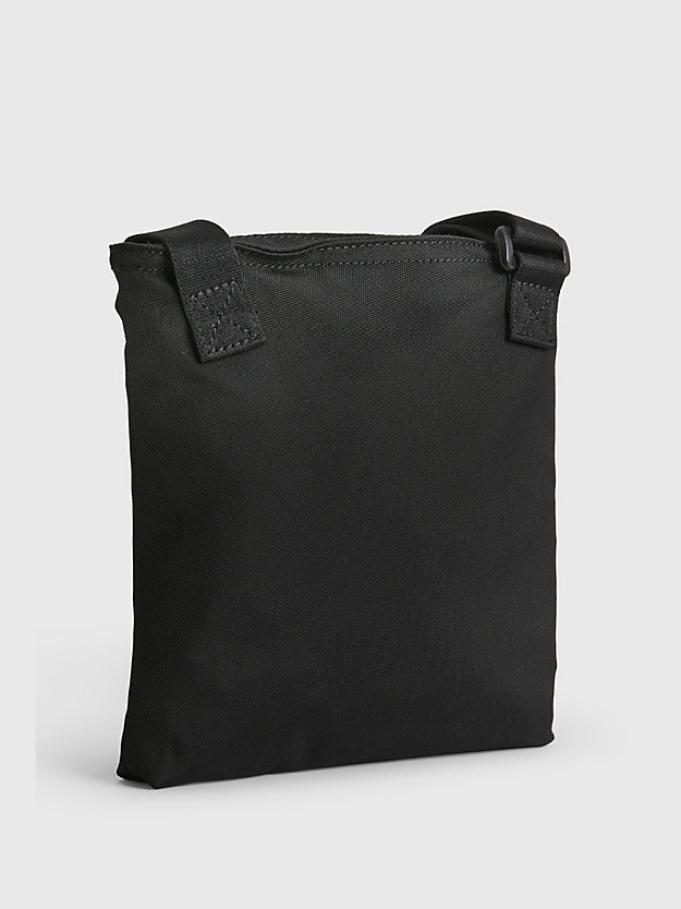 BLACK / OVERCAST GREY PRINT Recycled Flat Crossbody Bag for men CALVIN KLEIN JEANS