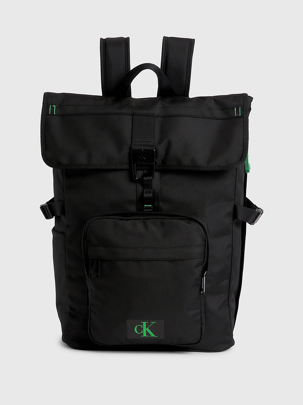 BLACK Recycled Rolltop Backpack undefined men Calvin Klein