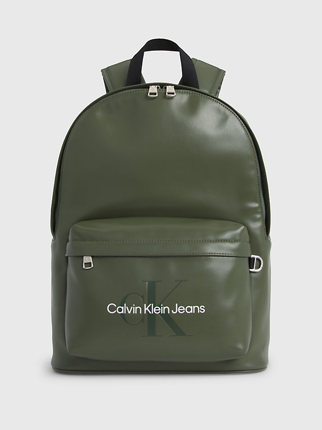 mochila redonda con logo green de hombre calvin klein jeans